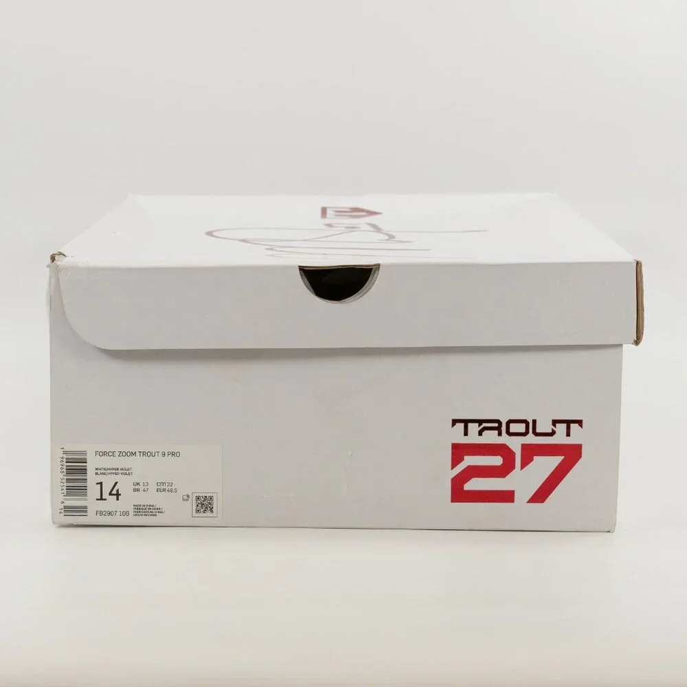 Nike Force Zoom Trout 9 Pro 'White Hyper Violet' FB2907-106 Baseball Multi Size